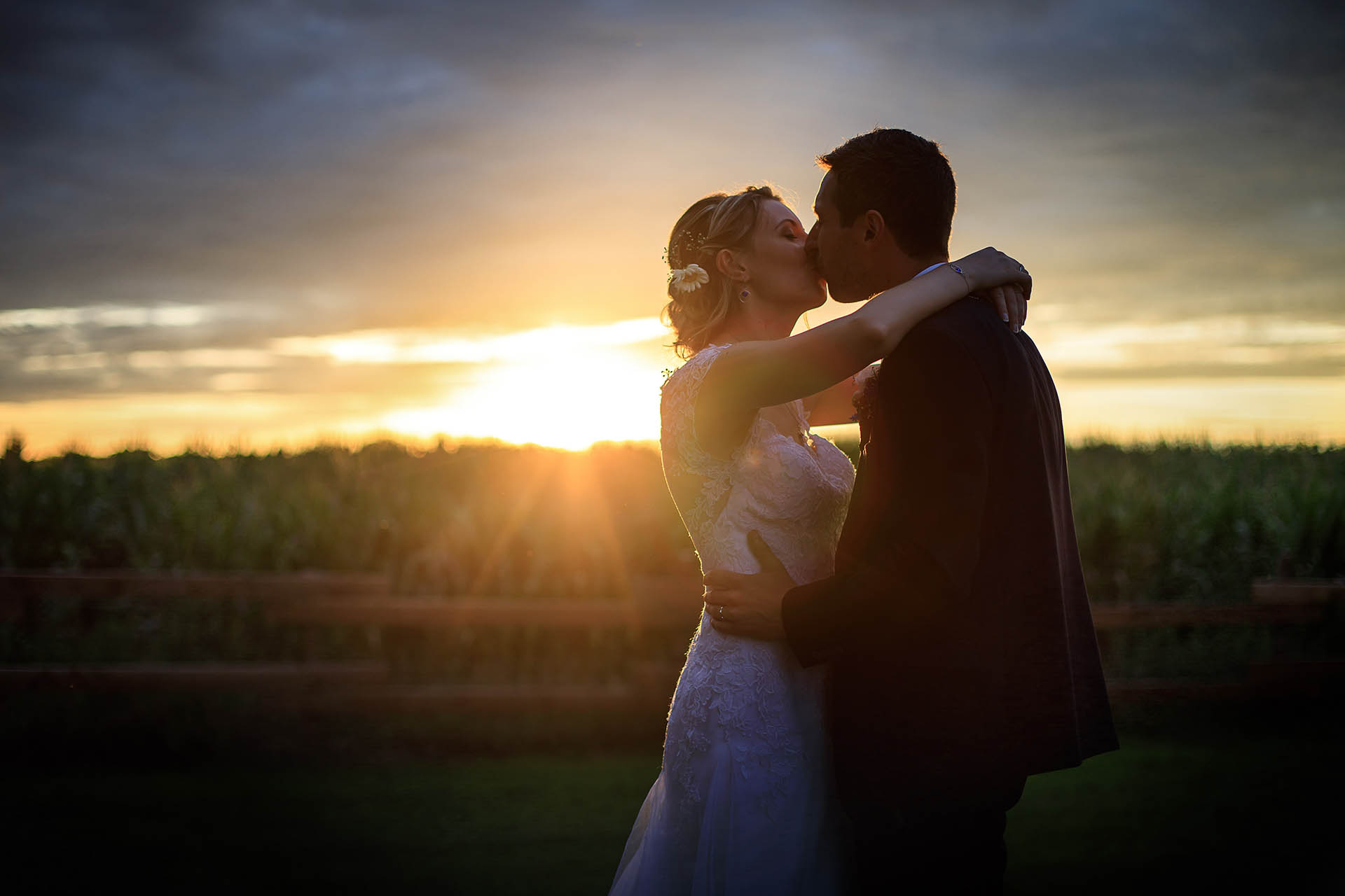 mariage Ferme du Tremblay Couché de soleil