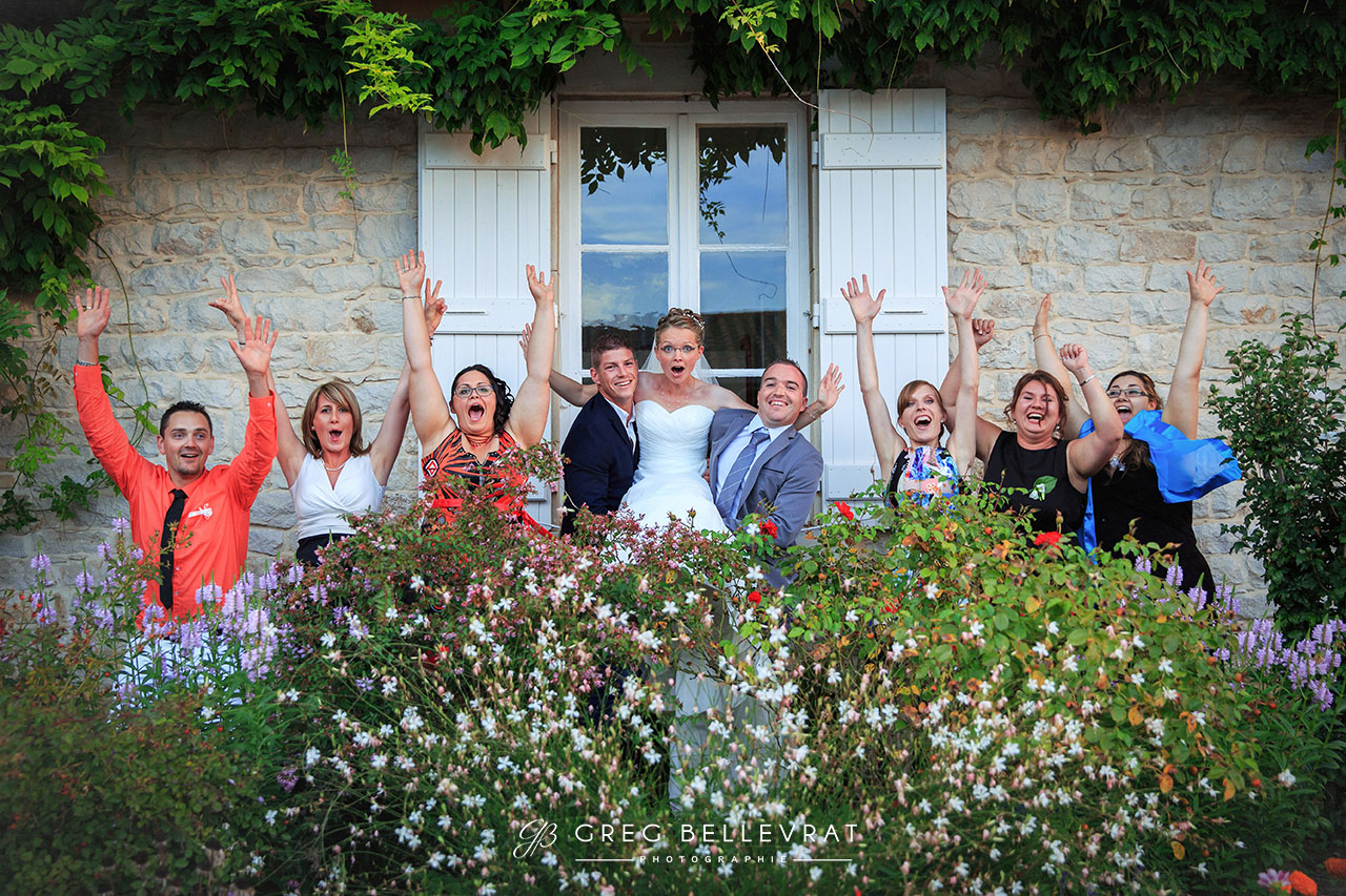 photo de groupe mariage