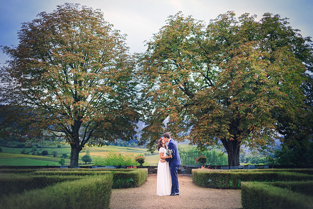 Mariage au Château de Pierreclos - photo de couple