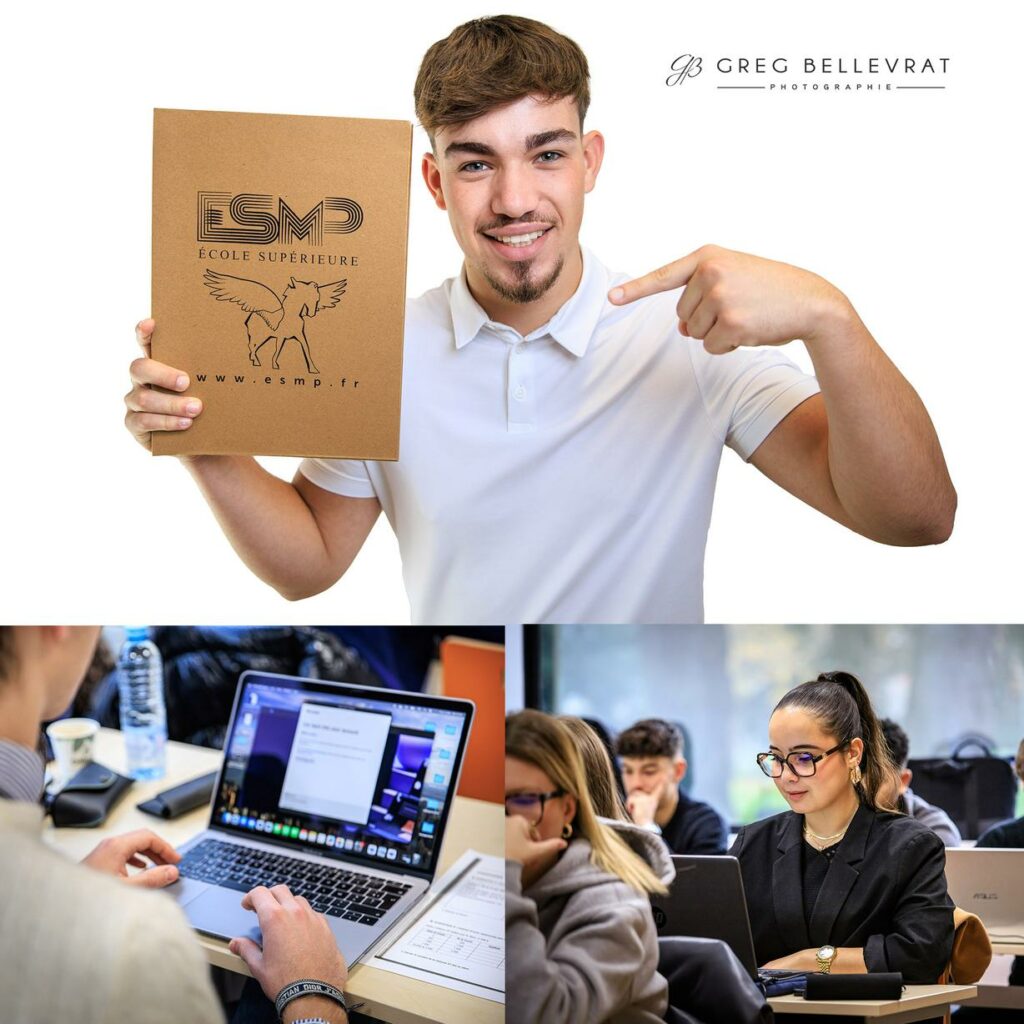 Portrait d'étudiant et vie de classe pour une école supérieure — photographe d'entreprise à Paray-le-Monial